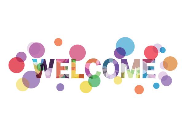 Colorful welcome word Vector EPS10 format. greeting stock illustrations