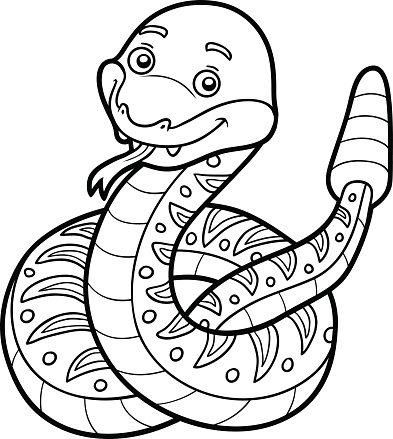 Coloring Book Rattlesnake