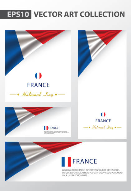 illustrations, cliparts, dessins animés et icônes de france colors background collection,french national flag (vector art) - drapeau français