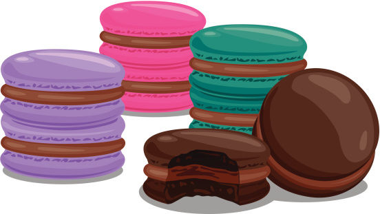 colouful macaroons