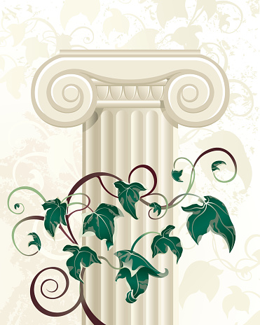 Column Capital with Ivy