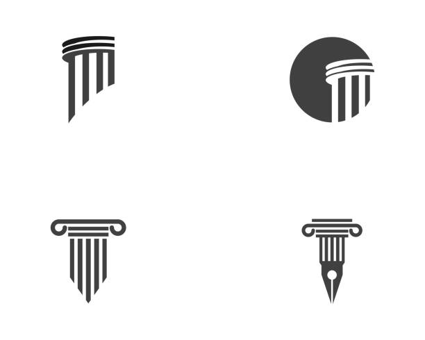spalte symbol vektor-illustration-design - museum stock-grafiken, -clipart, -cartoons und -symbole