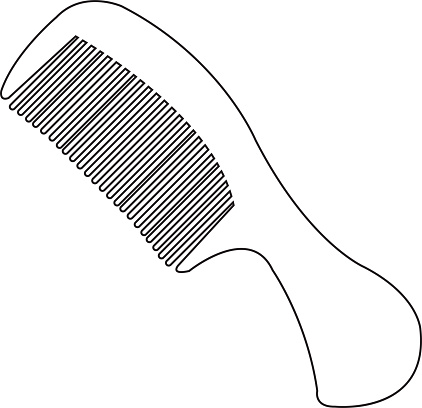 Раскраска расческа для детей распечатать Раскраска расческа для детей распечатать