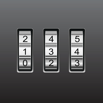 Combination lock with number code