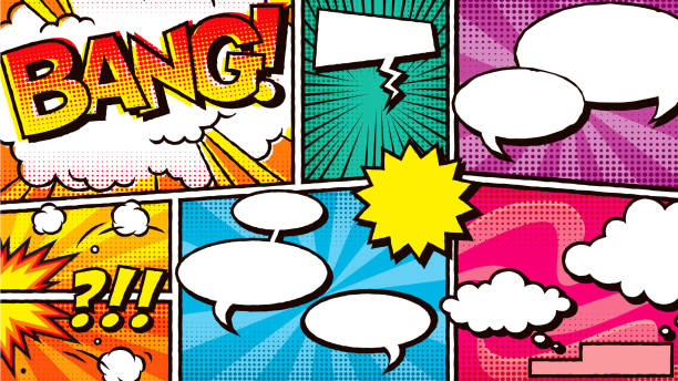 Comic Book Background A comic book panel styles background. comic book stock illustrations
