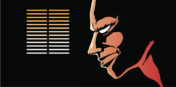 Comic book character vector art illustration