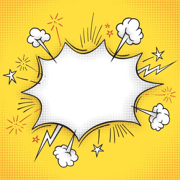 Comic Book Explosion Frame Hand drawn comic book elements.Every element is a separate object.More works like this in my portfolio. cartoon star stock illustrations