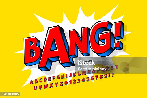 istock Comic book style font 1283810815