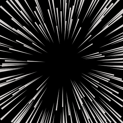 Comic Radial Speed Lines. Graphic Explosion Book Design Element. Vector