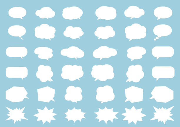 Comics style speech bubbles. icons set Vector EPS10 thought bubble stock illustrations