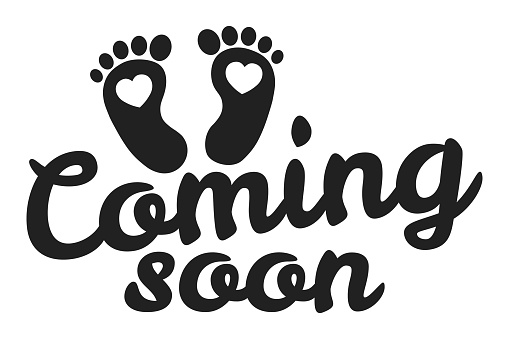 Download Coming Soon Baby Vector Illustration With Baby Footprint ...
