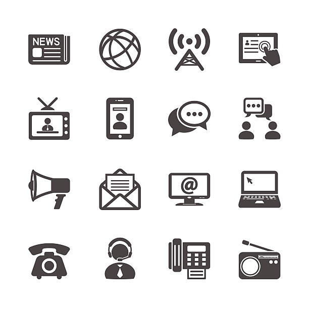 communication icon set, vector eps10 communication icon set, vector eps10. audio electronics stock illustrations