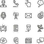 Vector thin line icons set. One icon consists of a single object. Files included: Vector EPS 10, HD JPEG 3000 x 3000 px, AI CC (17)
