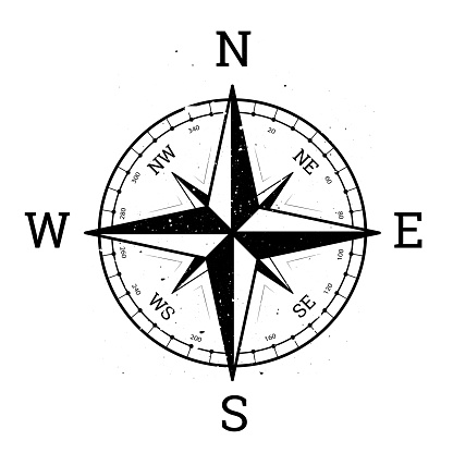 Compass rose design wind rose vector illustration