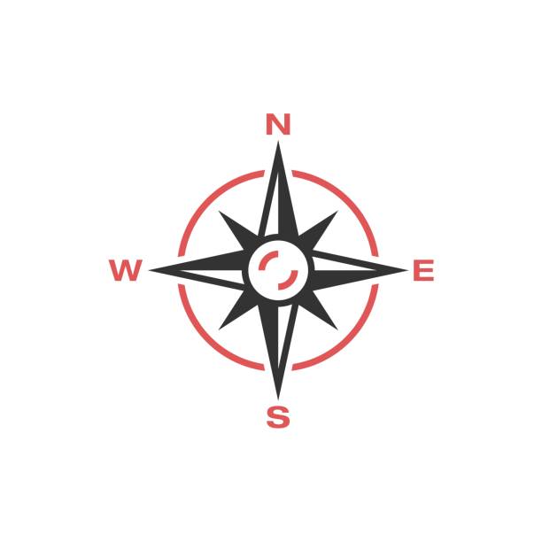 illustrations, cliparts, dessins animés et icônes de compass rose icon logo template illustration design. anpas vectoriel 10. - rose des vents