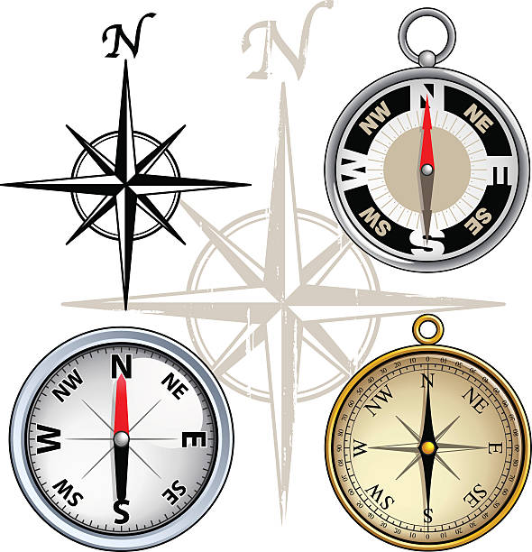 compasses (vector) vector art illustration