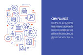 istock Compliance Concept, Vector Illustration of Compliance with Icons 1307619304