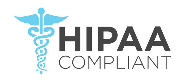 HIPAA Compliance Icon Graphic HIPAA Compliance Icon Medical Graphic caduceus stock illustrations