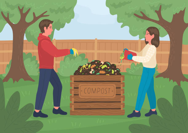 illustrations, cliparts, dessins animés et icônes de compostage - compost