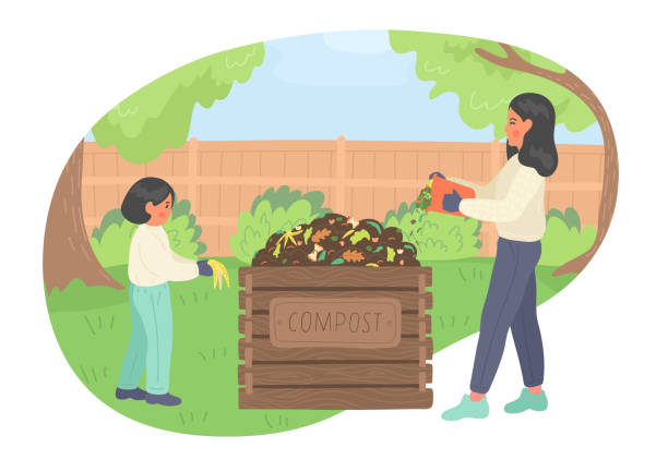 illustrations, cliparts, dessins animés et icônes de compostage - compost