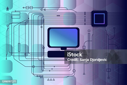 istock Computer and CPU connected 1398197271