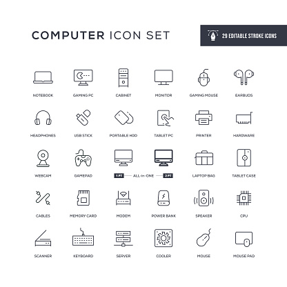 29 Computer Icons - Computer icon set is prepared by creating the icons of the most common “computer