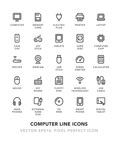 Computer Line Icons