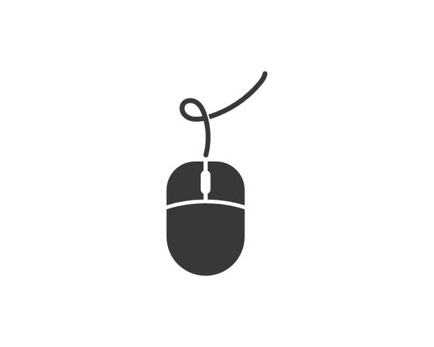 ilustraciones, imágenes clip art, dibujos animados e iconos de stock de vector del logotipo del ratón de ordenador - computer mouse