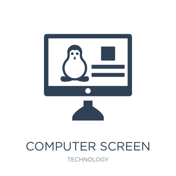 Linux イラスト素材 プログラミング サーバ コンピュータに向かう Istock