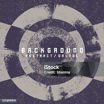 istock Concentric abstract grunge background - v3 1311899819