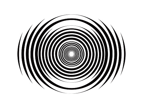 Vector line art of a Concentric circle icon