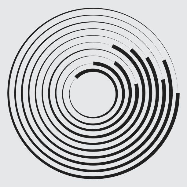 Concentric circles geometric element. Concentric circles geometric element earthquake illustrations stock illustrations