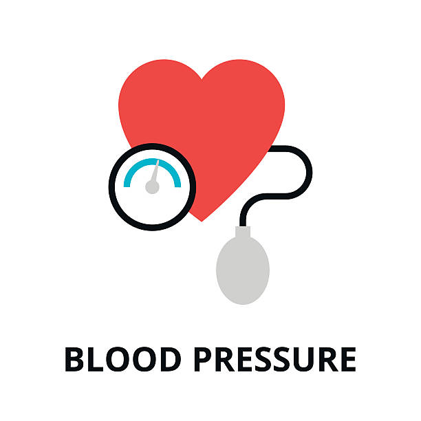Concept of blood pressure icon Modern flat editable line design vector illustration, concept of blood pressure icon, for graphic and web design blood pressure gauge stock illustrations