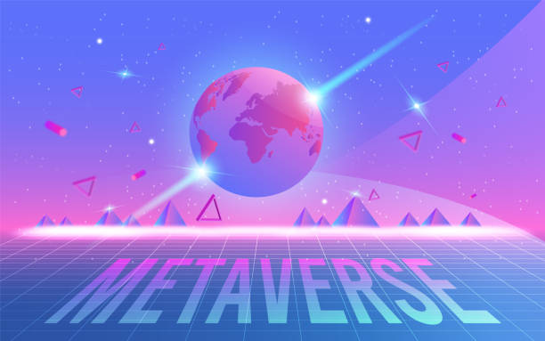 Concept of Future digital technology metaverse, colorful background. Vector illustration eps10 Concept of Future digital technology metaverse, colorful background. Vector illustration eps10 avatar backgrounds stock illustrations
