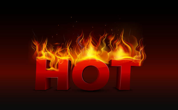 Concept of hot design Illustration of Concept of hot design buy single word stock illustrations