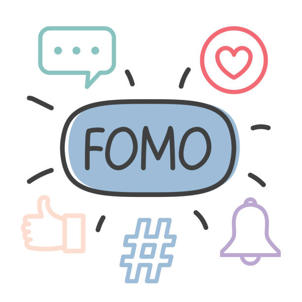 FOMO (fear of missing out) concept FOMO (fear of missing out) concept- vector illustration fomo stock illustrations