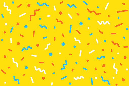 Confetti seamless background. Can be used for celebration, advertisement, Christmas, New Year, Holiday, Carnival festivity, Valentine’s Day, National Holiday, etc.
