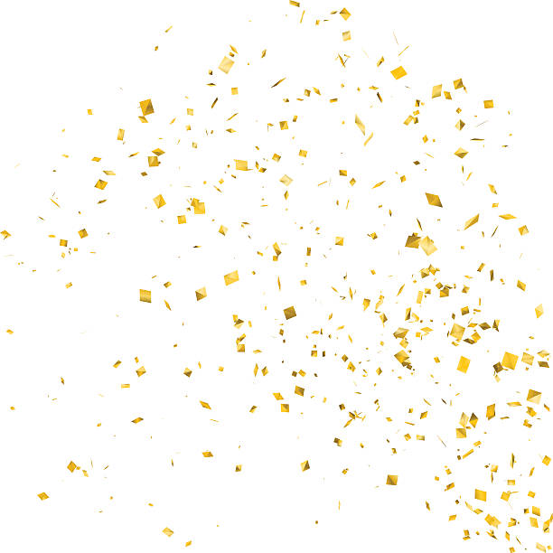 Confetti Golden confetti. confetti stock illustrations