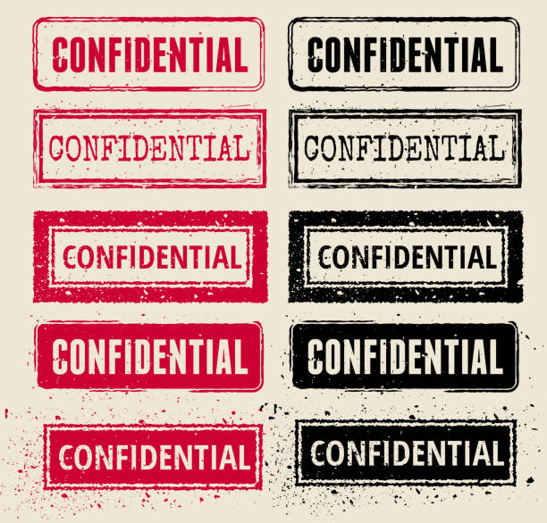 Confidential Vector Rubber Stamp Collections Confidential Red and Black Rubber Stamps top secret stock illustrations