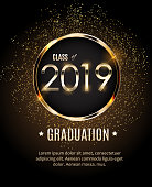 Congratulations on Graduation 2019 Class Background Vector Illustration EPS10