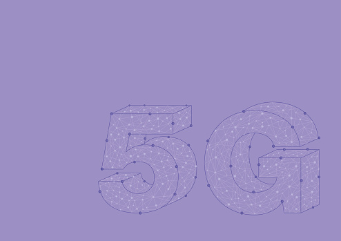 5G connection telecommunications. Technology standard