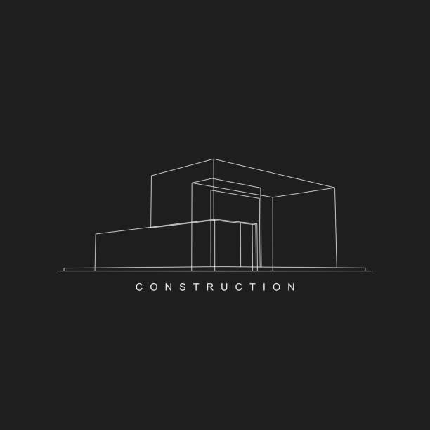 construction icon for design construction icon for design architecture drawings stock illustrations