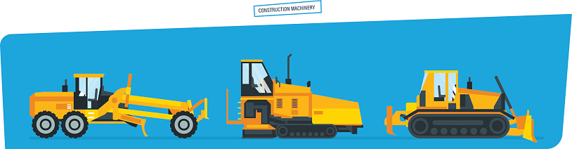 Construction machines, trucks, vehicles for transportation, asphalt