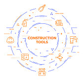 istock Construction Tools Infographic Template 1350615330