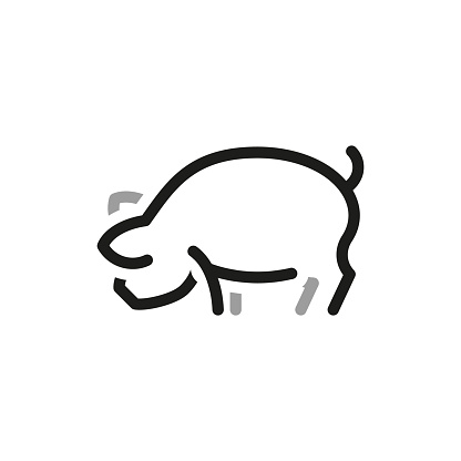 Contact us line icons. Contact Us web icons in line style. Ringing pork icon. Editable vector stroke. Vector Illustration.