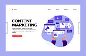 Content Marketing Concept Vector Illustration for Website Banner, Advertisement and Marketing Material, Online Advertising, Business Presentation etc.