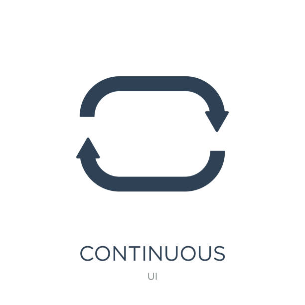 continuous icon vector on white background, continuous trendy filled icons from UI collection, continuous vector illustration  continuity stock illustrations