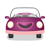Convertible Car - Cartoon Vector Image
