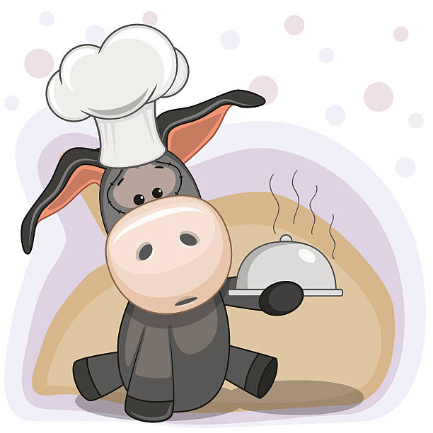 ilustraciones, imágenes clip art, dibujos animados e iconos de stock de cook burro - thanksgiving diner