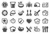 istock Cooking icons. Boiling time, Frying pan and Kitchen utensils. Vector 1165547098